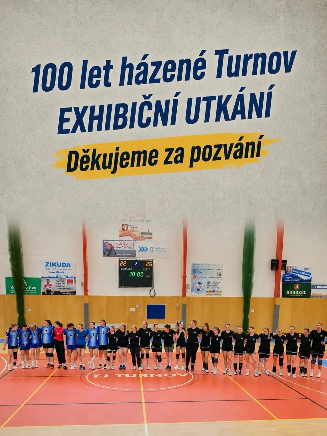 Účast na oslavách 100 let házené v Turnově