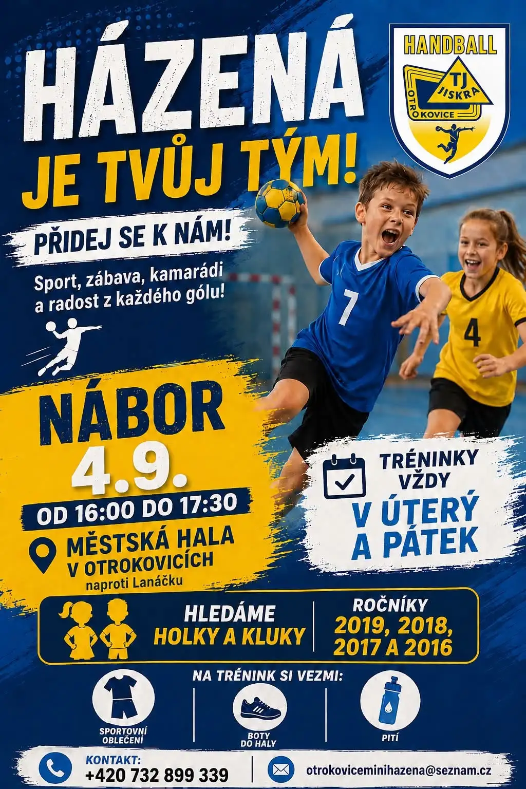 Házená je tvůj tým - přidej se k nám!