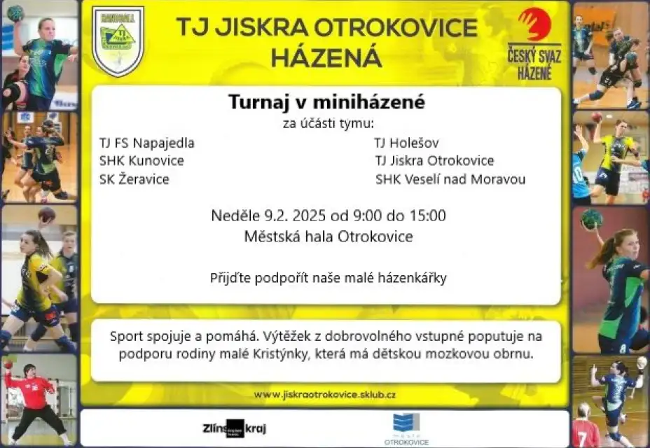 Pozvánka na charitativní turnaj v miniházené